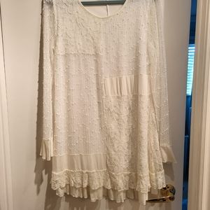 New Papillon white lace dress sz XL